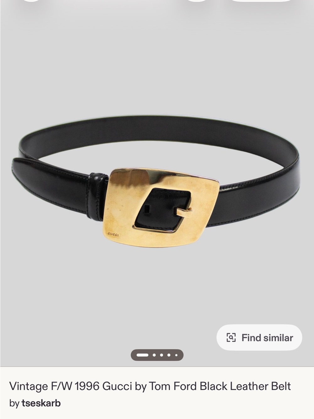 Vintage F/W 1996 Gucci by Tom Ford Leather Belt